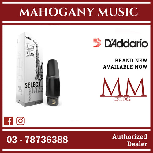 D’Addario MJS-D7M Select Jazz Alto Saxophone Mouthpieces, Medium Chamber, D7M