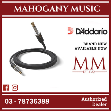 D’Addario PW-AMSG-15 American Stage Instrument Cable, Straight to Straight, 15 ft.