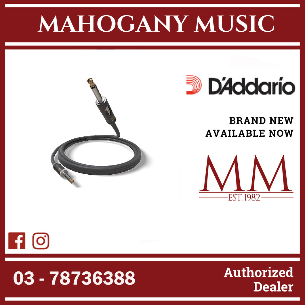 D’Addario PW-AMSK-20 American Stage Instrument Cable with Kill Switch, Muting Plug, 20 ft.