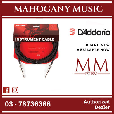 D’Addario PW-BG-10BG Braided Instrument Cable, Black 10ft