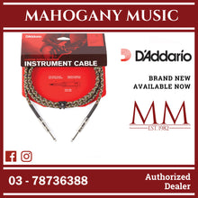 D’Addario PW-BG-15CF Custom Series Braided Instrument Cables, Camouflage, 15ft