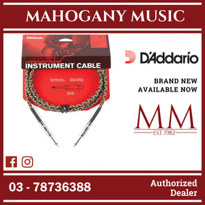 D’Addario PW-BG-15CF Custom Series Braided Instrument Cables, Camouflage, 15ft