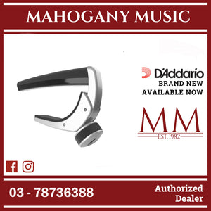 D'Addario PW-CP-19S Pro Plus Capo With FlexFit Technology, Silver