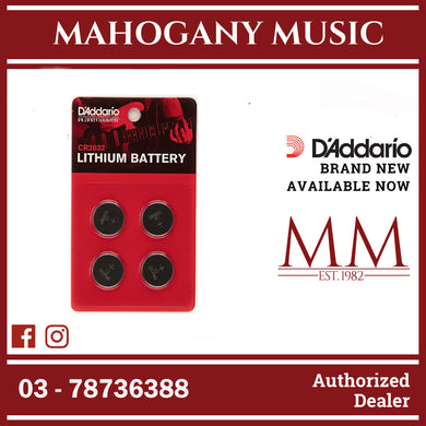 D'Addario PW-CR2032-04 Lithium Battery, 4-pack