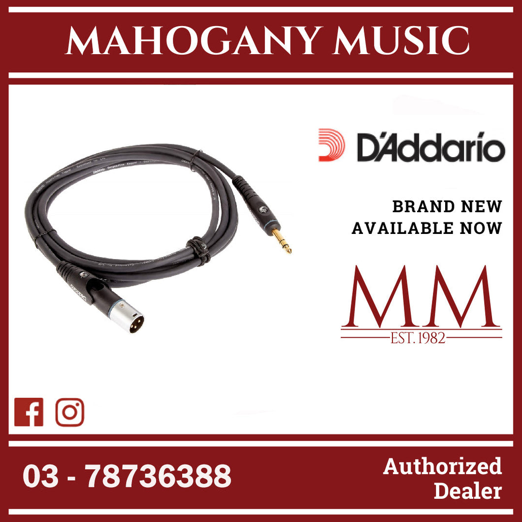 D’Addario PW-GMMS-10 Custom Series Microphone Cables, XLR Male Swivel Connector – TRS-to-XLR Male, 10 ft.