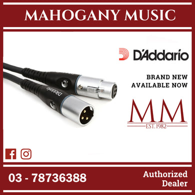 D’Addario PW-M-10 Custom Series Microphone Cable, XLR male – XLR female, 10 ft.