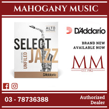 D’Addario RRS10ASX2S Select Jazz Unfiled Alto Saxophone Reeds, Strength 2.0 Soft, 10-Pack