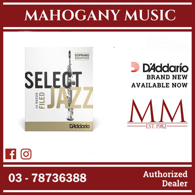 D'Addario RSF10SSX2S Select Jazz Soprano Filed Saxophone Reeds, Strength 2 Soft, 10-Pack