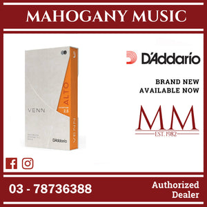 D’Addario VAS0125G2 VENN Alto Saxophone Reeds, Strength 2.5, 1-Pack