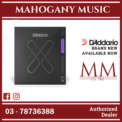 D'Addario XTAPB1152 XT Phosphor Bronze Coated Acoustic Guitar Strings, Custom Light, 11-52 Gauge