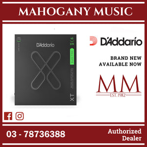 D’Addario XTB45105 XT Nickel Plated Steel Coated Electric Bass Strings, Regular Light Top/Medium Bottom, Long Scale, 45-105 Gauge
