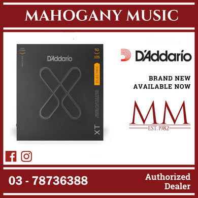 D’Addario XTB50105 XT Nickel Plated Steel Coated Electric Bass Strings, Medium, Long Scale, 50-105 Gauge