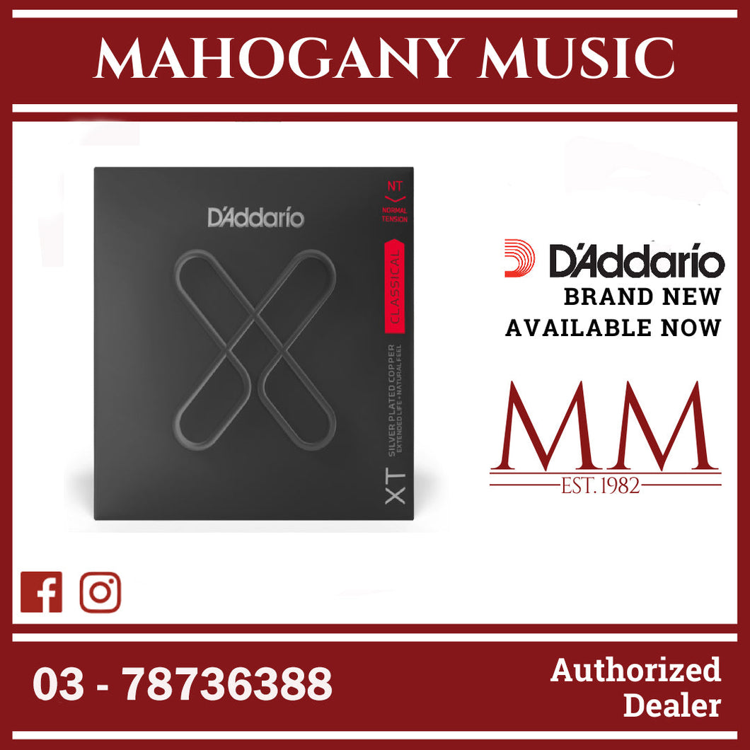 D'Addario XTC45 XT Silver Plated Copper Coated Classical Guitar Strings, Normal Tension