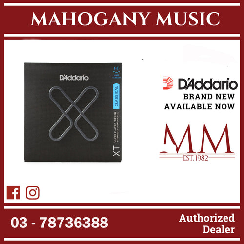 D'Addario XTC46 XT Silver Plated Copper Coated Classical Guitar Strings, Hard Tension
