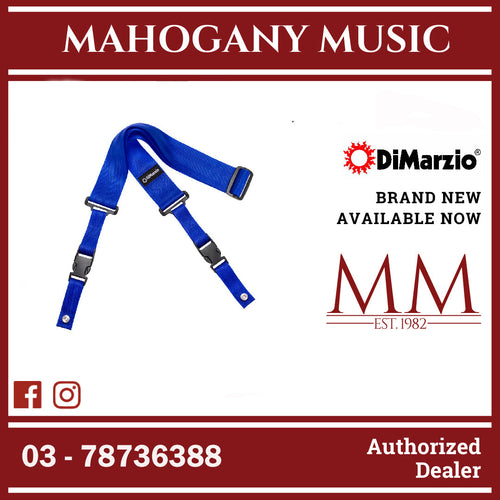 DiMarzio DD2200BL Cliplock Guitar Strap, Blue Nylon