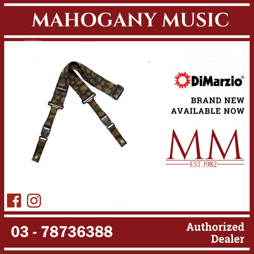 DiMarzio DD2200MGSK Cliplock Guitar Strap, Camo Skulls