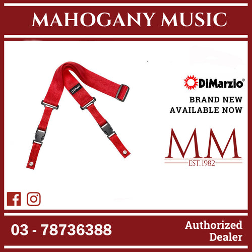 DiMarzio DD2200RD Cliplock Guitar Strap, Red