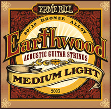 Ernie Ball P02003 Earthwood 80/20 Bronze Acoustic Guitar Strings, Medium Light, 12-54 Gauge