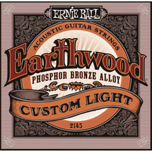 Ernie Ball P02145 Earthwood Phosphor Bronze Acoustic Guitar Strings, Custom Light, 11.5-54 Gauge