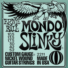 Ernie Ball P02211 Mondo Slinky Nickel Wound Electric Guitar Strings, 10.5-52 Gauge