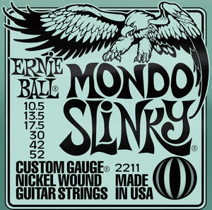 Ernie Ball P02211 Mondo Slinky Nickel Wound Electric Guitar Strings, 10.5-52 Gauge