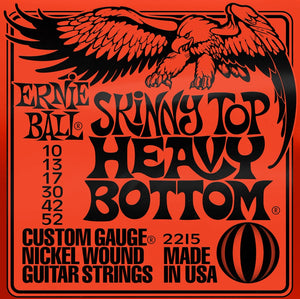 Ernie Ball P02215 Skinny Top Heavy Bottom Slinky Nickel Wound Electric Guitar Strings, 10-52 Gauge