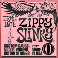 Ernie Ball P02217 Zippy Slinky Nickel Wound Electric Guitar Strings, 7-36 Gauge