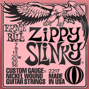 Ernie Ball P02217 Zippy Slinky Nickel Wound Electric Guitar Strings, 7-36 Gauge