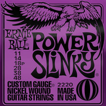 Ernie Ball P02220 Power Slinky Nickel Wound Electric Guitar Strings, 11-48 Gauge
