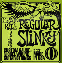 Ernie Ball P02221 Regular Slinky Nickel Wound Electric Guitar Strings, 10-46 Gauge