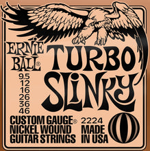 Ernie Ball P02224 Turbo Slinky Nickel Wound Electric Guitar Strings, 9.5-46 Gauge