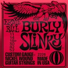 Ernie Ball P02226 Burly Slinky Nickel Wound Electric Guitar Strings, 11-52 Gauge