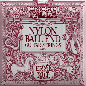 Ernie Ball P02409 Ernesto Palla Black & Gold Ball End Nylon Classical Guitar Strings, Medium Tension