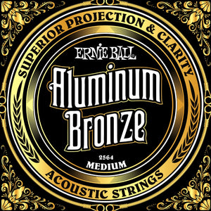 Ernie Ball P02564 Aluminum Bronze Acoustic Guitar Strings, Medium, 13-56 Gauge