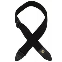 Ernie Ball P04037 Polypro Guitar Strap with Leather Ends, Black