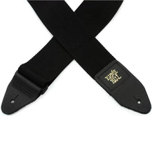 Ernie Ball P04037 Polypro Guitar Strap with Leather Ends, Black