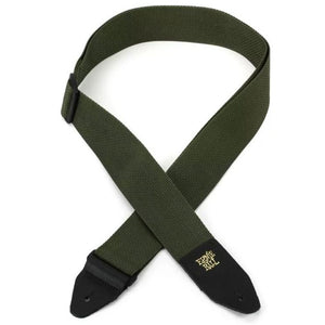 Ernie Ball P04048 Polypro Guitar Strap with Leather Ends, Olive