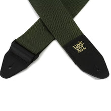 Ernie Ball P04048 Polypro Guitar Strap with Leather Ends, Olive