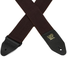 Ernie Ball P04052 Polypro Guitar Strap with Leather Ends, Brown