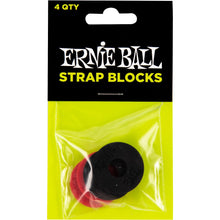 Ernie Ball P04603 Strap Blocks, Red & Black, 4-Pack