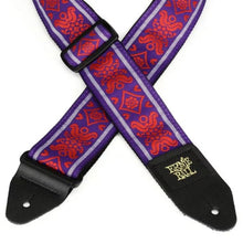 Ernie Ball P05330 Jacquard Guitar Strap, Royal Flush Red