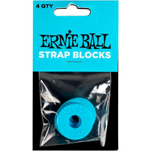 Ernie Ball P05619 Strap Blocks, Blue, 4-Pack