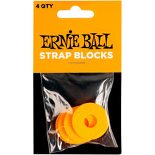 Ernie Ball P05621 Strap Blocks, Orange, 4-Pack