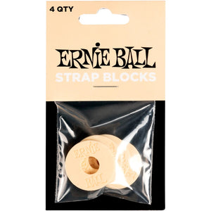 Ernie Ball P05624 Strap Blocks, Cream, 4-Pack