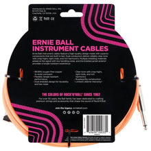 Ernie Ball P06079 Braided Straight to Right Angle Instrument Cable, Neon Orange, 10ft