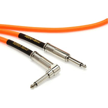 Ernie Ball P06079 Braided Straight to Right Angle Instrument Cable, Neon Orange, 10ft