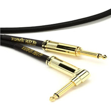 Ernie Ball P06086 Braided Straight to Right Angle Instrument Cable, Black, 18ft