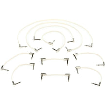 Ernie Ball P06387 Flat Ribbon Pedalboard Patch Cable, Right Angle to Right Angle, White, Multipack