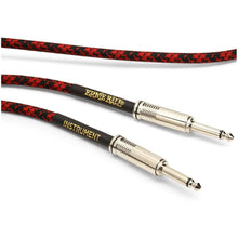 Ernie Ball P06394 Braided Straight to Straight Instrument Cable, Red Black, 10ft