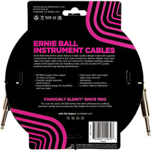 Ernie Ball P06399 PVC Straight to Straight Instrument Cable, Black, 15ft